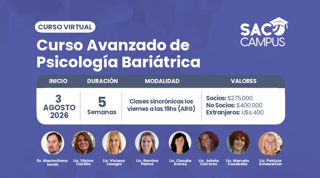 Curso Avanzado de Psicología Bariátrica – SACO Campus